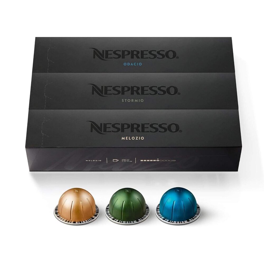 Nespresso VertuoLine Capsules Variety 30 Count Pack Medium and Dark Roast Pods